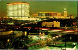 Water & Power Bldg, Music Center, City Hall Los Angeles CA Vintage Postcard A64