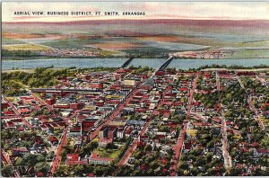 Postcard AERIAL VIEW SCENE Fort Smith Arkansas AR AJ4801