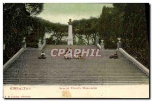 Old Postcard Gibraltar General Elioits Monument