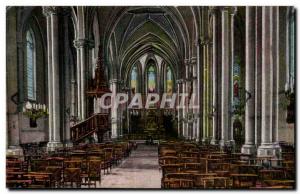 Old Postcard Chateau Salins inneres der Kirche Interior of I Church