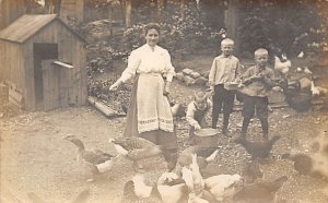 Postal Mark from Passaic New Jersey, USA Real Photo People Working 1910 