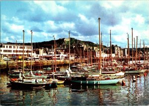 Cherbourg Le Port des Yachts 1950s Postcard Normandy France