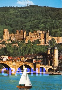 Postcard Modern HEIDELBERG
Alte und Schloss Brücke