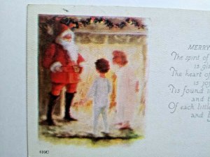 Merry Christmas Postcard Santa Claus Fillmore New York 1924 Series 410 C Vintage