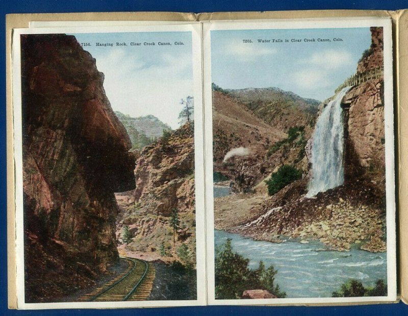 Clear Creek Canon Loop Colorado Railroad Gold Panning Postcard Folder 