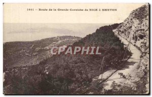 Old Postcard Route Grande Corniche Nice Menton