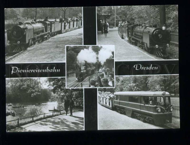 210000 GERMANY DRESDEN children Railways photo collage