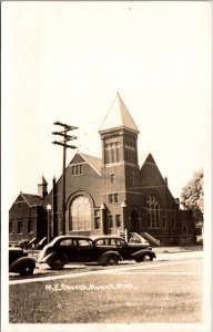 Real Photo Postcard M.E. Church in Howell, Michigan