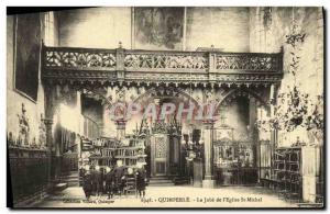 Old Postcard Quimperle The Jube The Church of St Michel Children