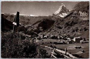 Zermatt Matterhorn  Switzerland Stunning Mountain Views RPPC Real Photo Postcard