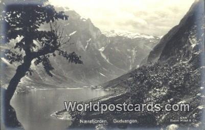 Real Photo Naerofjorden Gudvangen Norway Unused 