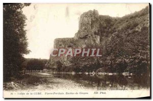 Old Postcard Vallee De La Cure Pierre-Perthuis Rocks Gingon