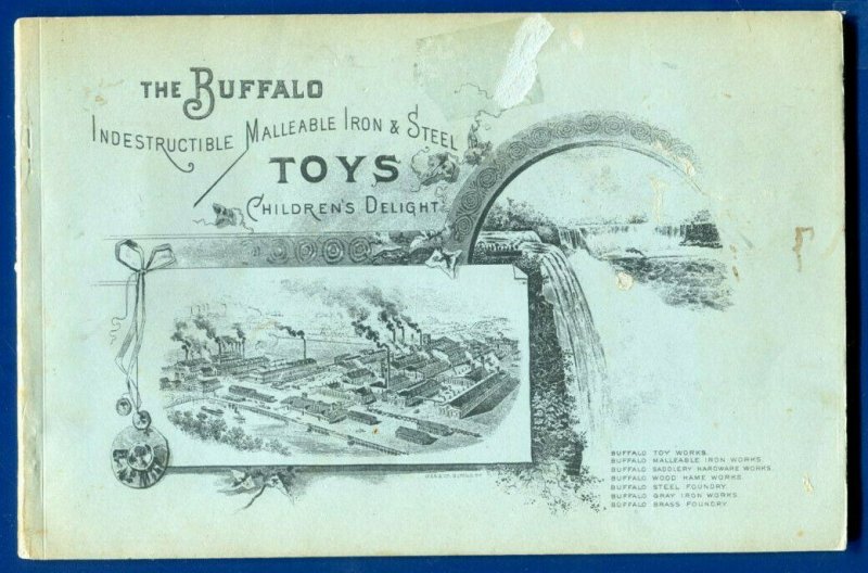 Buffalo Iron & Steel Toys replica 1894 Catalogue Metal Wheeled cars Trains 