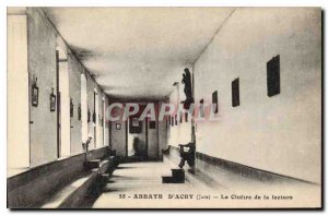 Postcard Abbey of Acey Jura Cloitre reading