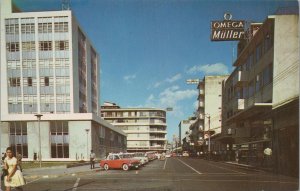 Postcard Avenida Central Central Avenue San Jose Costa Rica Vintage Cars