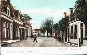 Netherlands Kollum Dorpsstraat Vintage Postcard 01.43