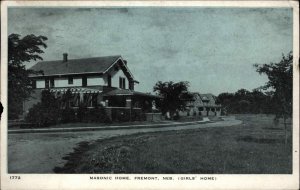 Fremont NE Masonic Home c1930 Postcard