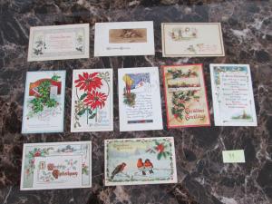 Amazing Lot of 10 Postcard Covers Christmas Santa Claus 1912-1918  3