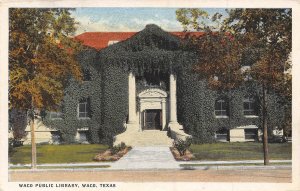 Public Library Waco Texas 1917 linen postcard