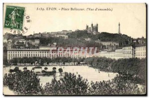 Old Postcard Lyon Bellecour Square set View