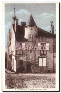 Old Postcard Avallon House of the fifteenth Century