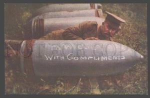 098216 WWI ENGLISH PROPAGANDA To Willie w/ Compliments Vintage