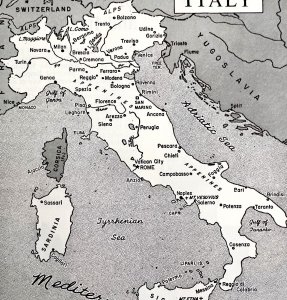 Map Of Italy Italian Peninsula Europe 1940s Print History Mediterranean DWT12A