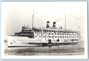 Canada Postcard S.S. Richelieu Canada Steamship Lines c1930's RPPC Photo