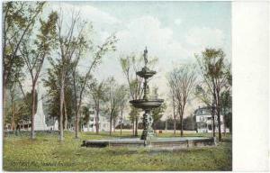 Newhall Fountain, Fairfield Maine, ME, UNDivided Back