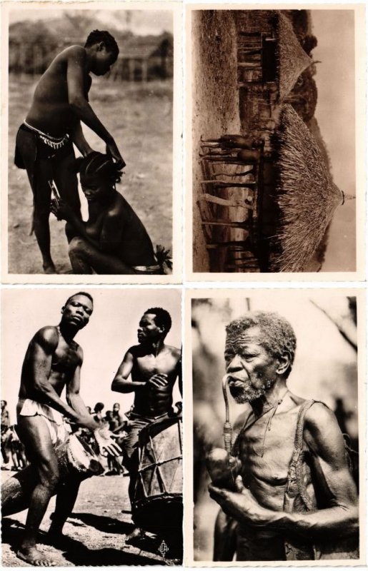 CENTRAL AFRICAN REPUBLIC C.A.R ETHNIC TYPES 26 Vintage Postcards (L3533)