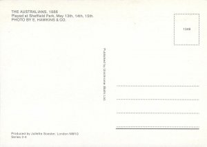 Sport australians 1886 played at sheffield park london Postcard
