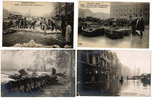 FRANCE FLOODS, INDONATIONS 1910, FRANCE 300 CPA