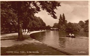 England United Kingdom UK, 1954 Cannon Hill Park Birmingham,  RPPC, Postcard