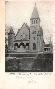Vintage Postcard 1907 2nd Ref. Church Religious Somerville New Jersey N.J.