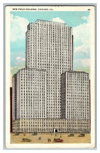c1936 Postcard IL New Field Building Chicago ILL Vintage Standard View Card 