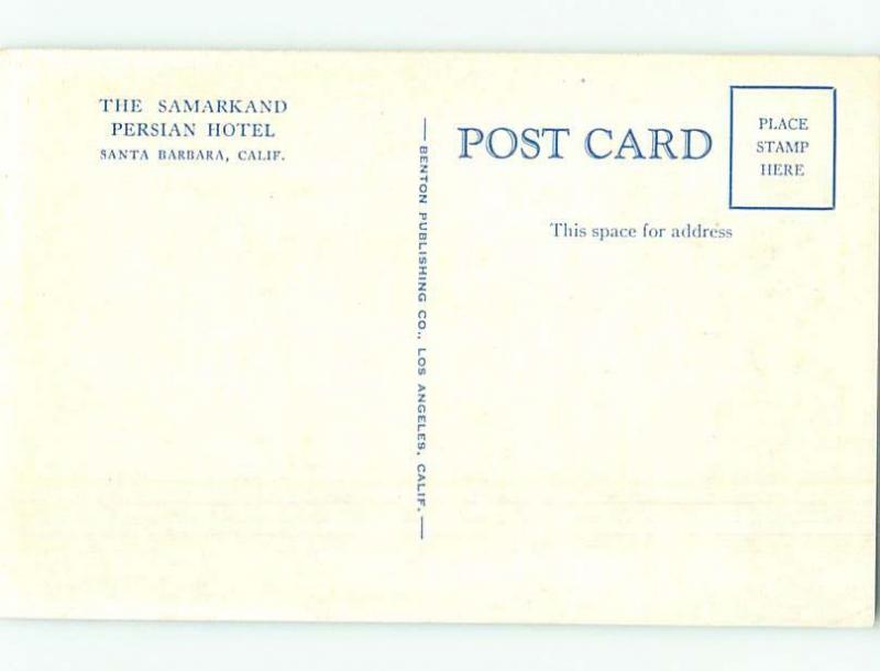 Pre-1980 HOTEL SCENE Santa Barbara California CA H0392