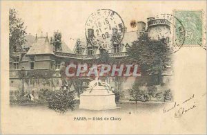Postcard Old Paris Hotel Cluny (map 1900)