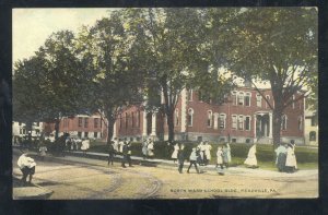 MEADVILLE PENNSYLVANIA PA. NORTH WARD SCHOOL BUILDING VINTAGE POSTCARD