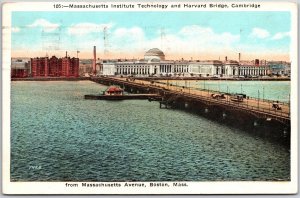 1925 Massachusetts Institute Technology Harvard Bridge Cambridge Posted Postcard
