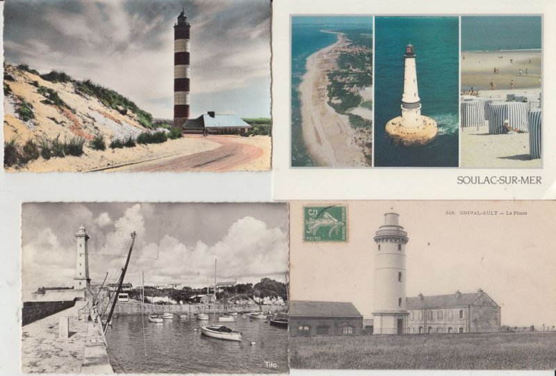 LIGHTHOUSES PHARES FRANCE 74 Vintage Postcards Mostly pre-1980 (L5526)