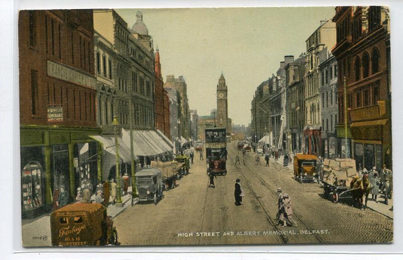 High Street Belfast Northern Ireland UK 1910c postcard