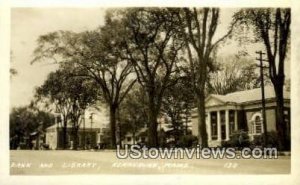 Real Photo, Bank & Library in Kennebunk, Maine