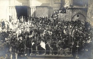 israel palestine, JERUSALEM, Greek Orthodox Procession (1910s) RPPC Postcard
