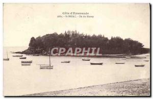 Postcard Old Saint Briac Ile Du Nessey