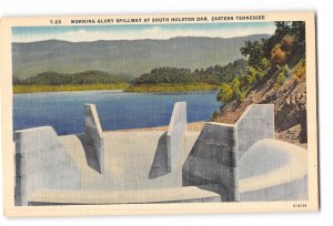 Eastern Tennessee TN Postcard 1930-1950 Morning Glory Spillway South Holston Dam