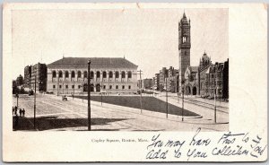 1904 Copley Square Boston Massachusetts MA Street Views Posted Postcard