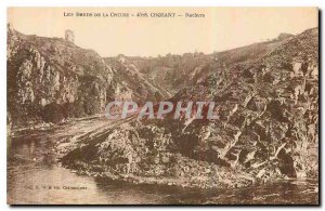 Old Postcard The edges of the Creuse Crozant Rocks