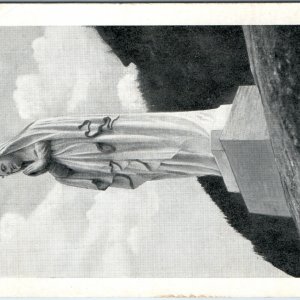 c1930s Notre Dame du Saguenay Statue Postcard Virgin Mary Cape Trinity Quebec