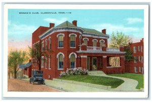 c1940s Woman's Club Building Exterior Clarksville Tennessee TN Unposted Postcard