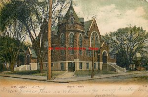 WV, Charleston, West Virginia, Baptist Church, 1907 PM, PCK Series No 3791